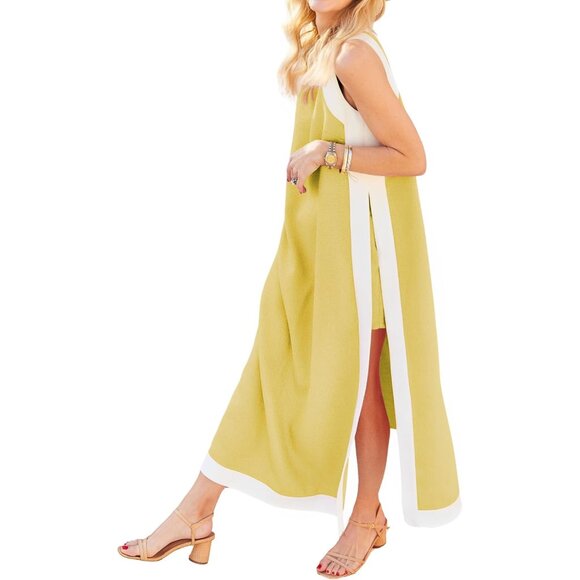 Womens 2 Piece Maxi Dress Shorts Set Boho Style Spring Summer Casual - Picture 1 of 6